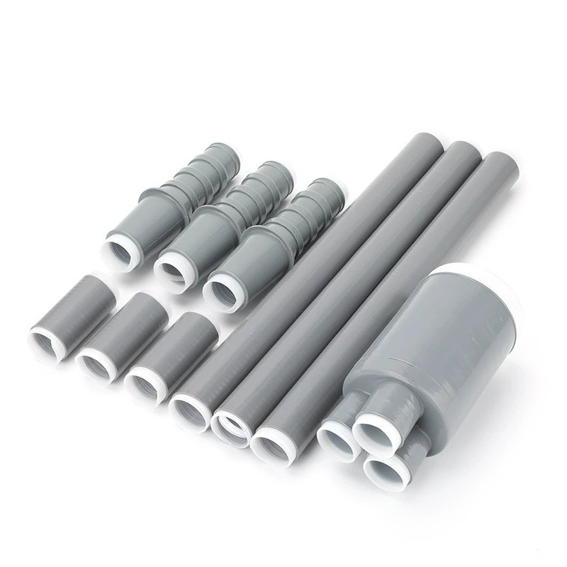 Cold-shrink cable joint kit: silicone tubes, joint bodies and installation accessories